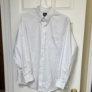 Jos. A. Bank White Patterned Dress Shirt